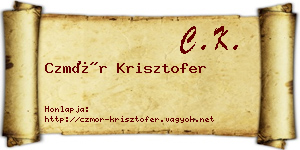 Czmór Krisztofer névjegykártya